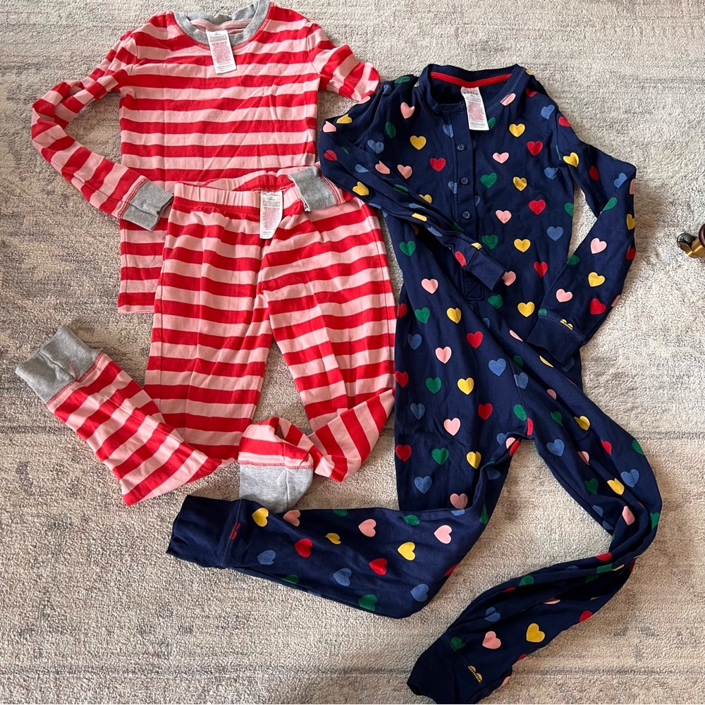 Mini Boden | Pajama Bundle sz 9 💖💙🧡